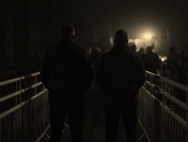 Seguranças controlando corredor de público em evento